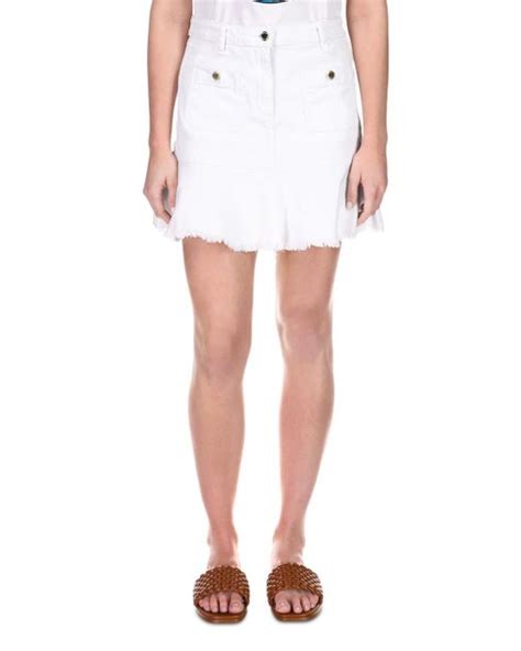 michael kors white denim skirt